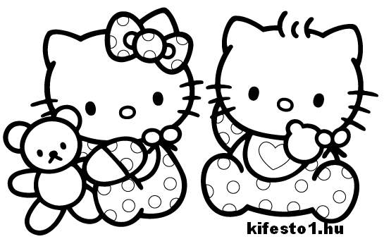Hello Kitty 46 kifestő nyomtatható
